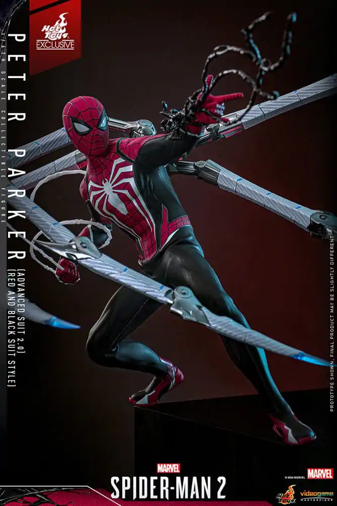 Spider-Man 2 Video Game Masterpiece Action Figure 1/6 Peter Parker (Advanced Suit 2.0) (Red and Black Suit Style) 30 cm product photo