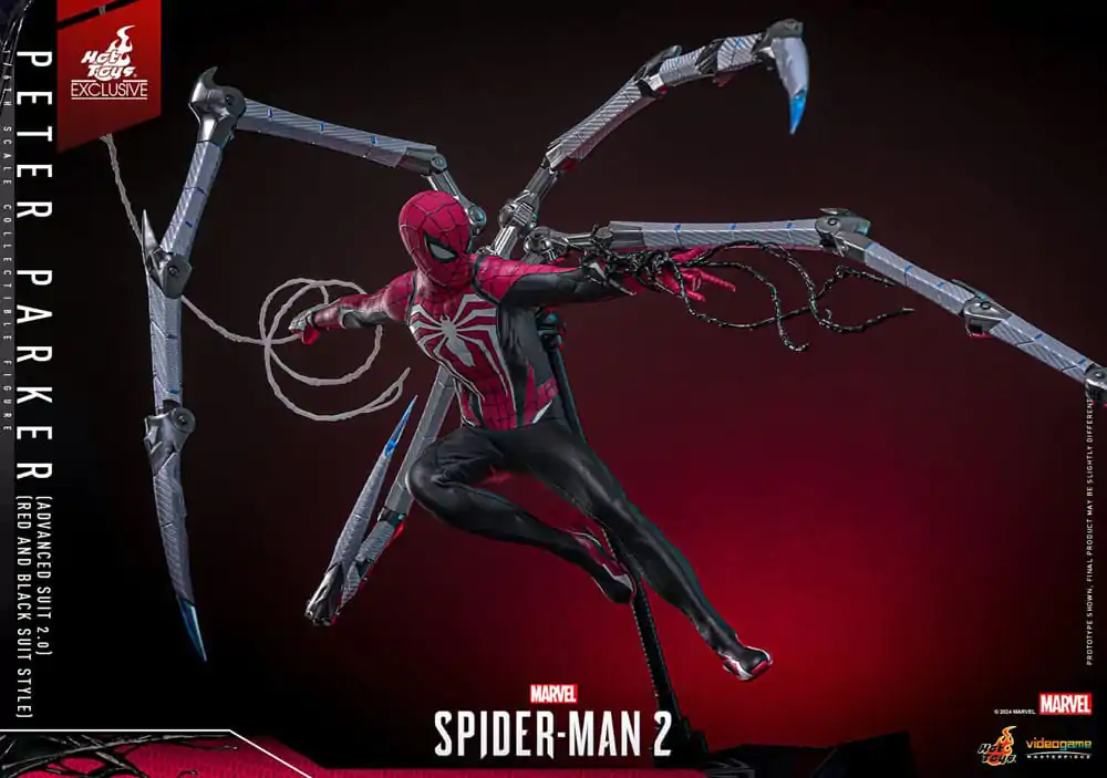 Spider-Man 2 Video Game Masterpiece Action Figure 1/6 Peter Parker (Advanced Suit 2.0) (Red and Black Suit Style) 30 cm product photo