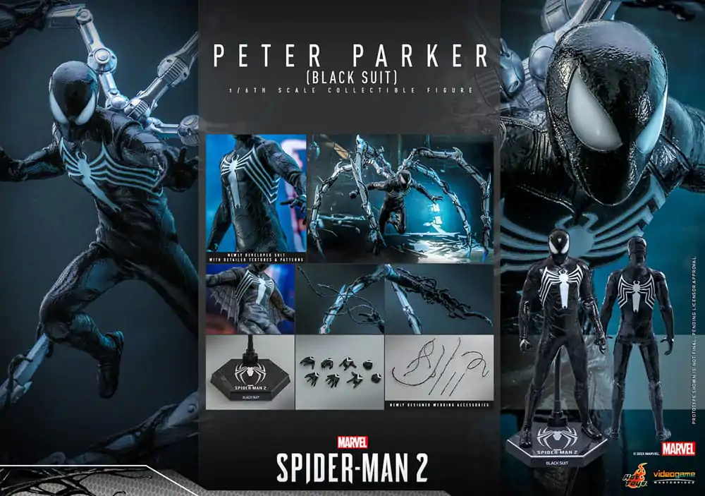 Spider-Man 2 Video Game Masterpiece Action Figure 1/6 Peter Parker (Black Suit) 30 cm product photo