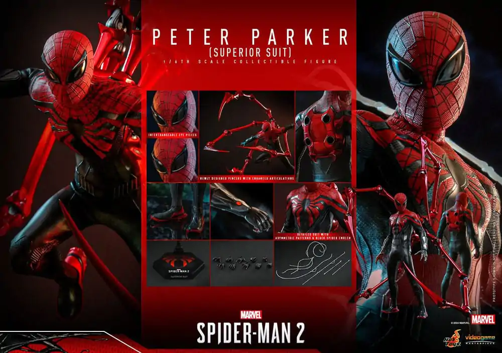 Spider-Man 2 Video Game Masterpiece Action Figure 1/6 Peter Parker (Superior Suit) 30 cm product photo