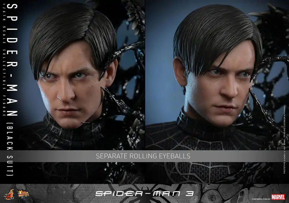 Spider-Man 3 Movie Masterpiece Action Figure 1/6 Spider-Man (Black Suit) 30 cm product photo