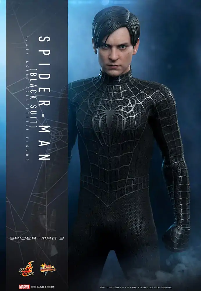 Spider-Man 3 Movie Masterpiece Action Figure 1/6 Spider-Man (Black Suit) 30 cm product photo