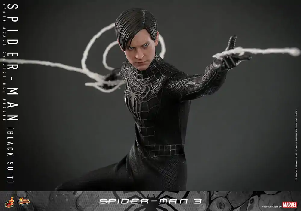 Spider-Man 3 Movie Masterpiece Action Figure 1/6 Spider-Man (Black Suit) 30 cm product photo