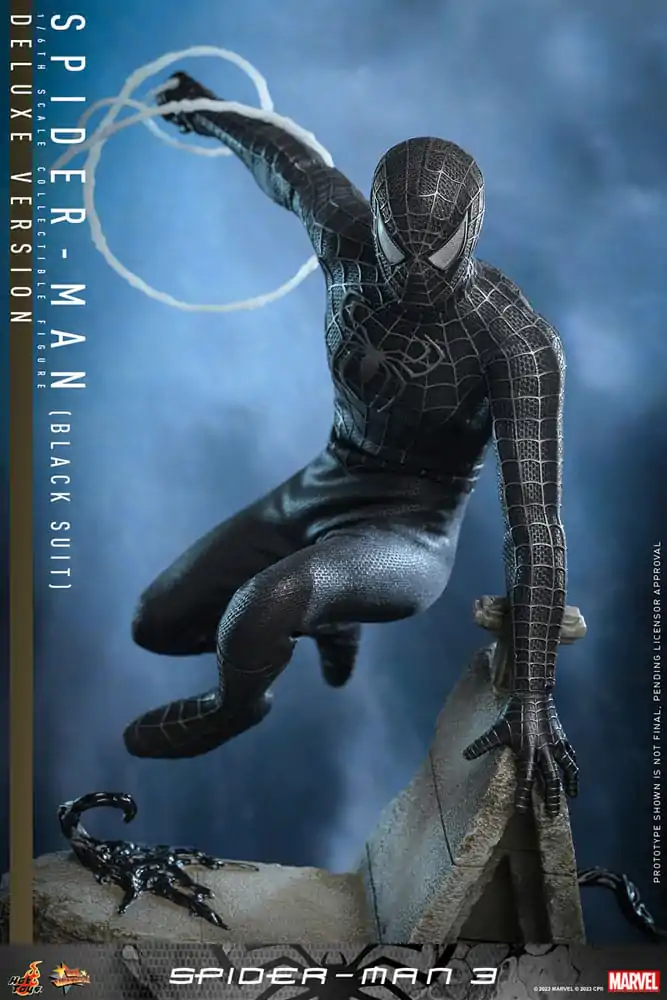Spider-Man 3 Movie Masterpiece Action Figure 1/6 Spider-Man (Black Suit) (Deluxe Version) 30 cm product photo