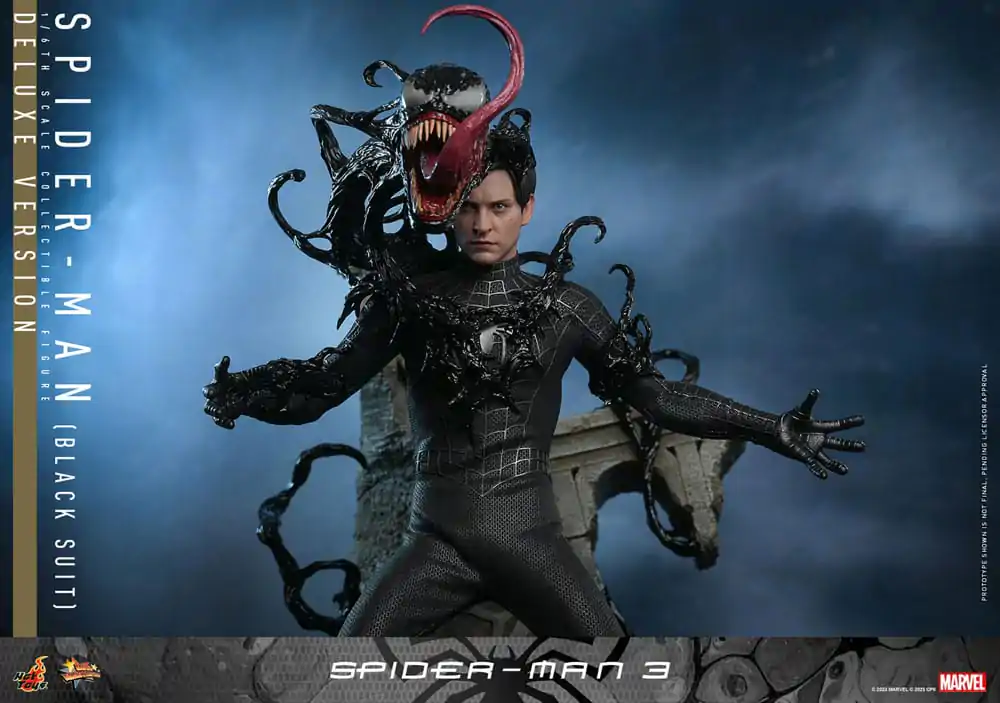 Spider-Man 3 Movie Masterpiece Action Figure 1/6 Spider-Man (Black Suit) (Deluxe Version) 30 cm product photo