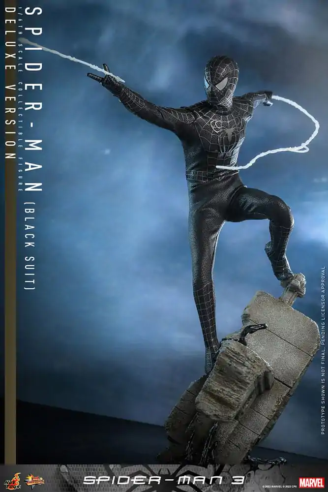 Spider-Man 3 Movie Masterpiece Action Figure 1/6 Spider-Man (Black Suit) (Deluxe Version) 30 cm product photo