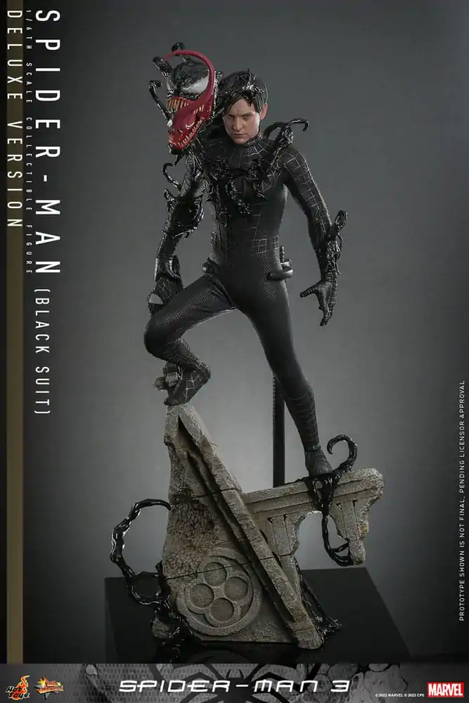 Spider-Man 3 Movie Masterpiece Action Figure 1/6 Spider-Man (Black Suit) (Deluxe Version) 30 cm product photo