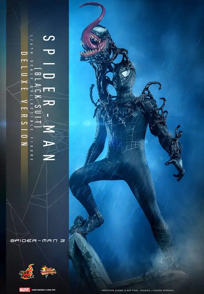 Spider-Man 3 Movie Masterpiece Action Figure 1/6 Spider-Man (Black Suit) (Deluxe Version) 30 cm product photo