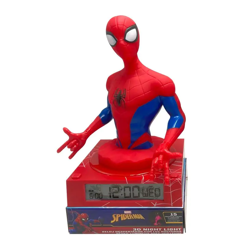 Marvel Spiderman 3D lamp with alarm clock termékfotó