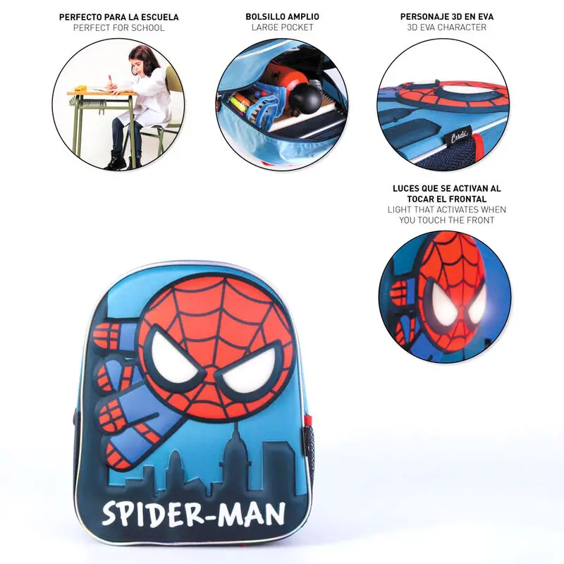 Marvel Spiderman 3D backpack with lights 31cm product photo