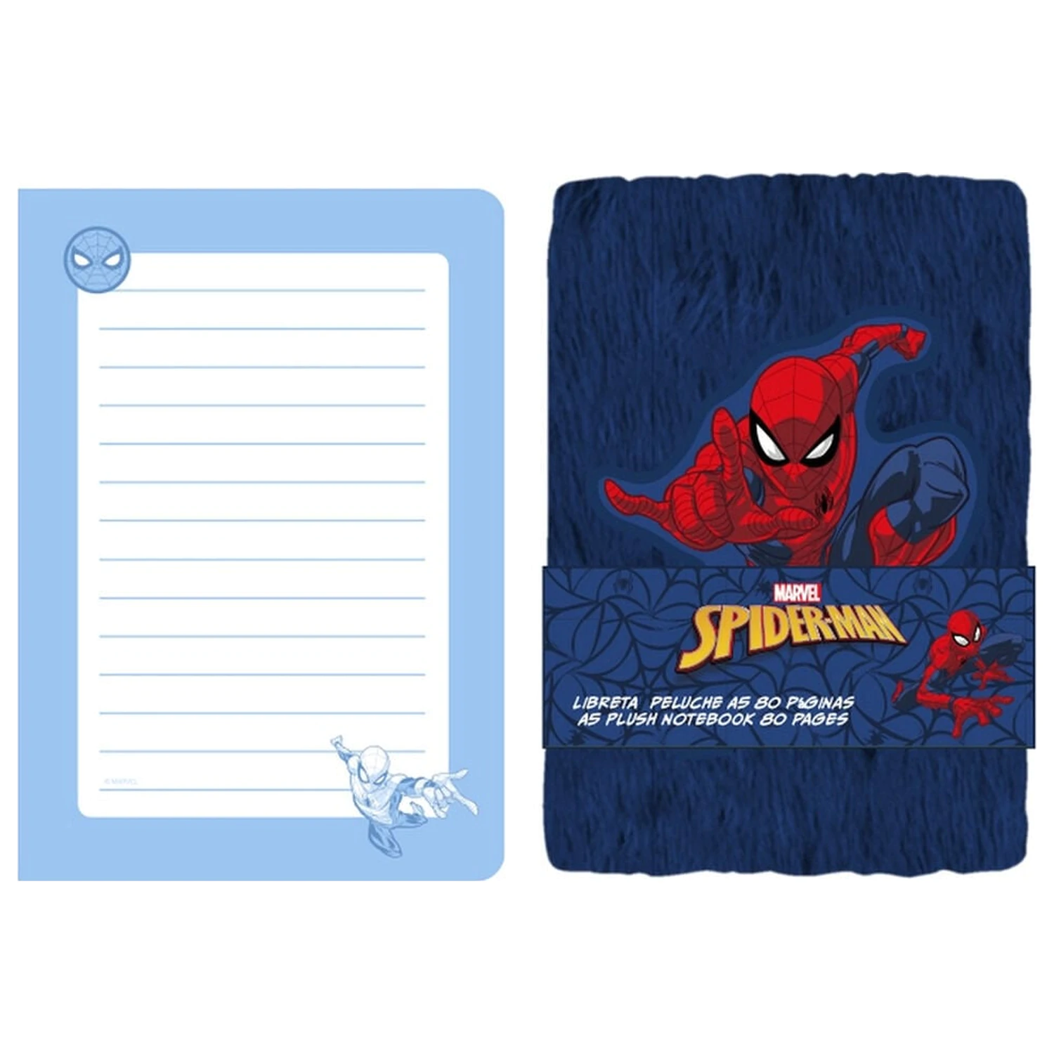 Marvel Spiderman A5 plush notebook product photo