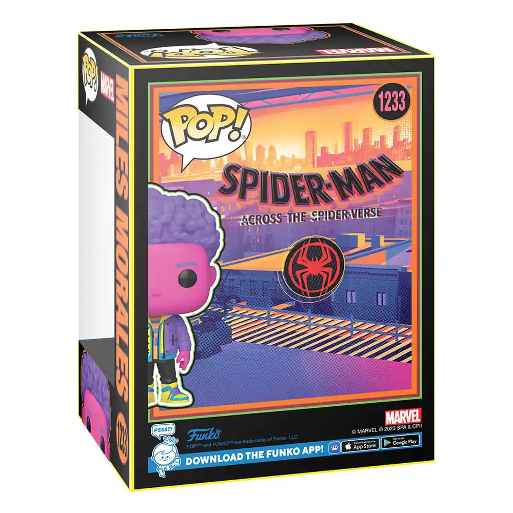 Spider-Man: Across the Spider-Verse Funko POP! Marvel Vinyl Figure Miles Morales(BLKLT) Exclusive Edition 9 cm product photo