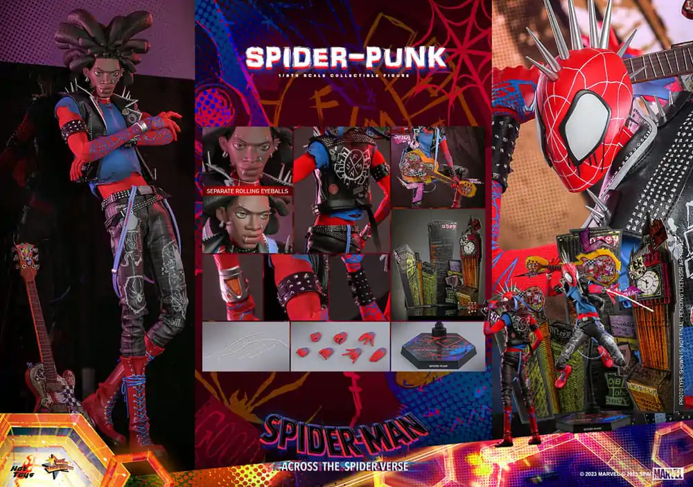 Spider-Man: Across the Spider-Verse Movie Masterpiece Action Figure 1/6 Spider-Punk 32 cm product photo