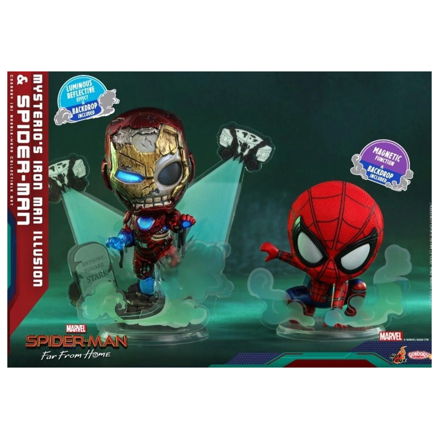 Spider-Man Cosbaby Wave 3 Mysterio's Iron Man Illusion & Spider product photo