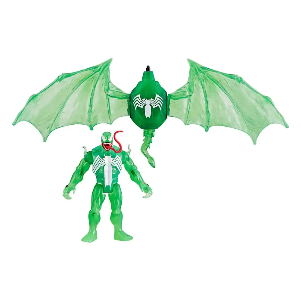 Spider-Man Epic Hero Series Web Splashers Action Figure Green Symbiote Hydro Wing Blast 10 cm product photo