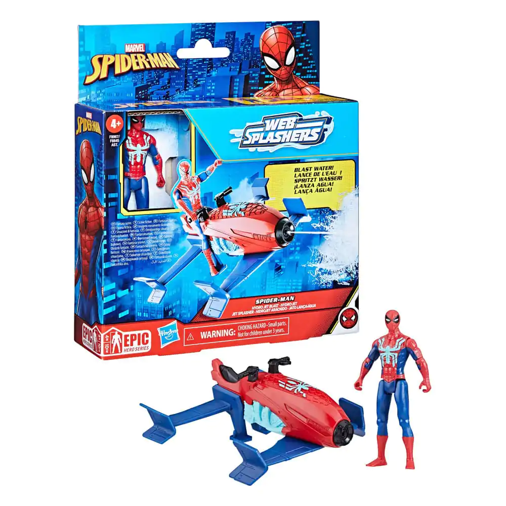 Spider-Man Epic Hero Series Web Splashers Action Figure Spider-Man Hydro Jet Blast 10 cm product photo