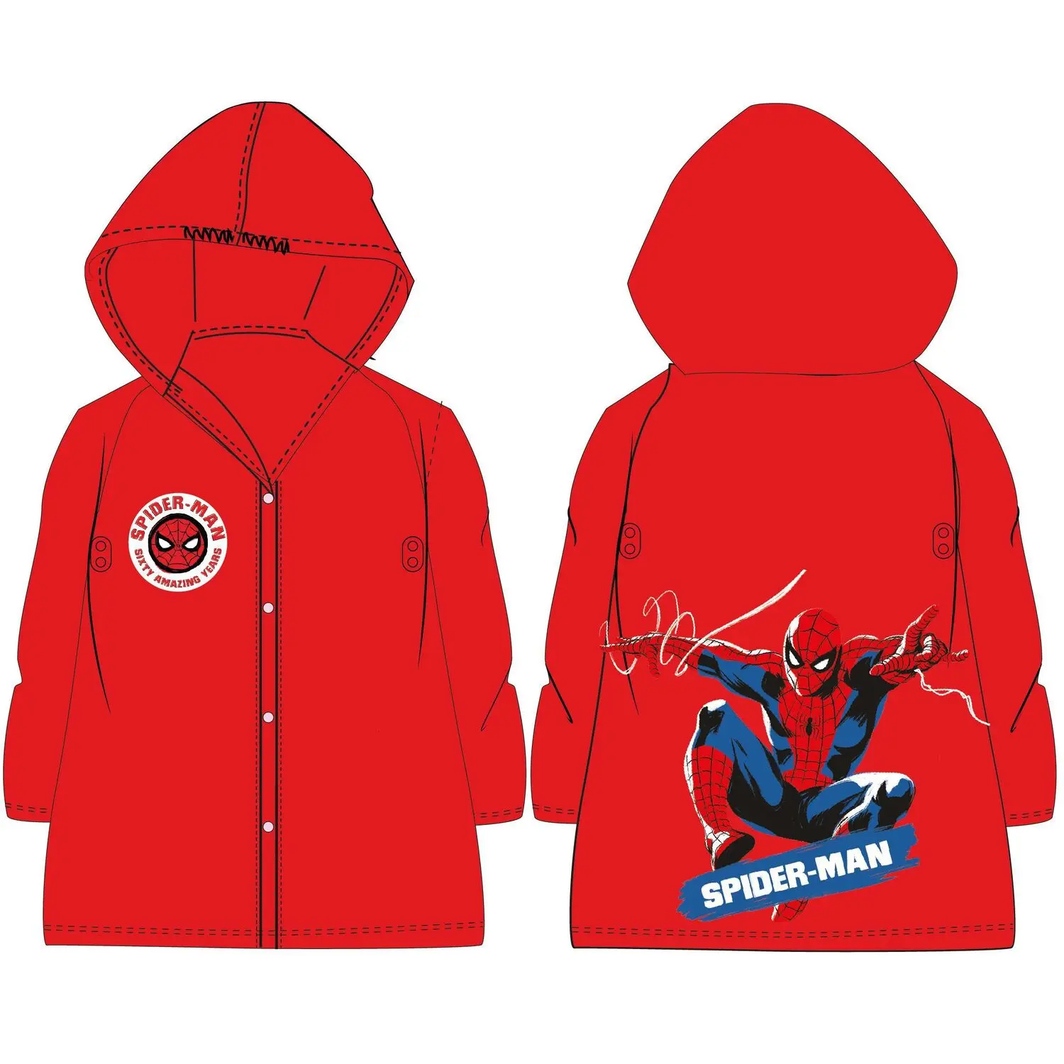 Marvel Spiderman raincoat product photo