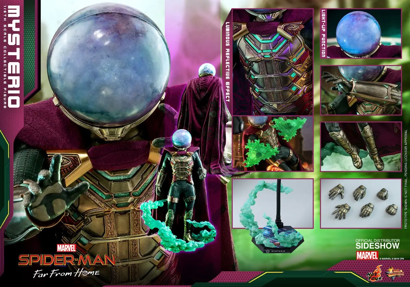 Spider-Man: Far From Home Movie Masterpiece Action Figure 1/6 Mysterio 30 cm product photo