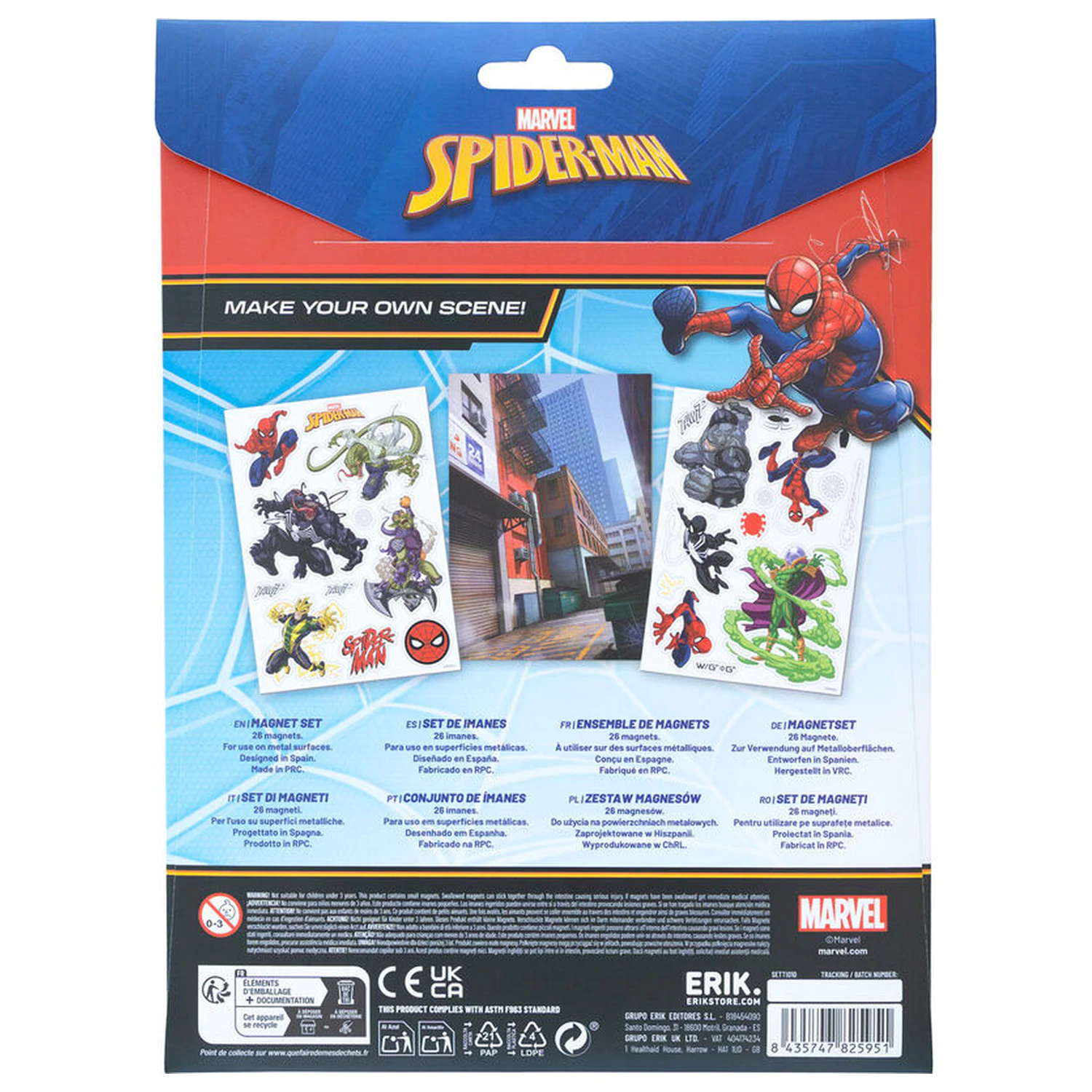 Marvel Spiderman set of die-cut magnets product photo