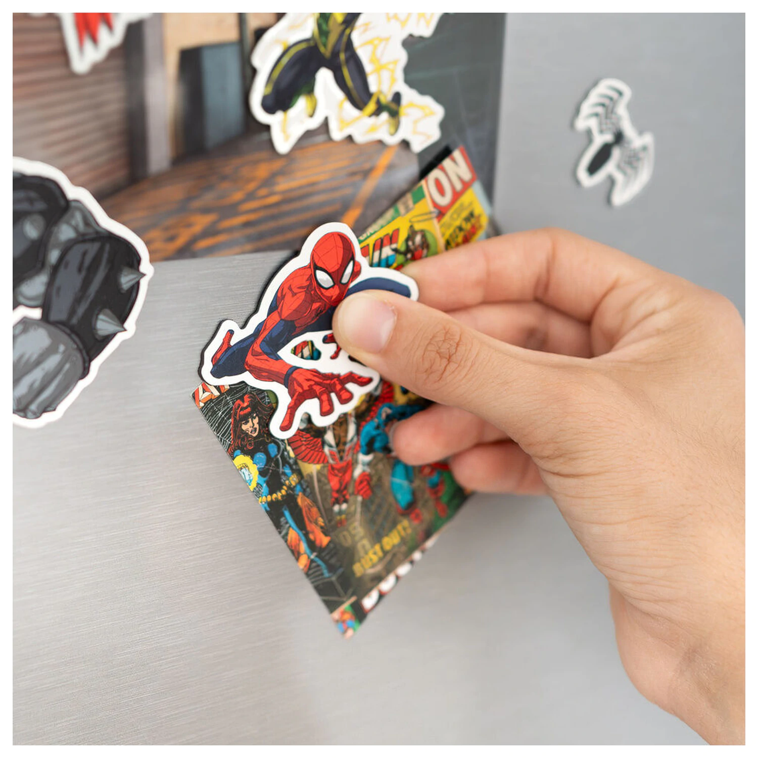 Marvel Spiderman set of die-cut magnets product photo