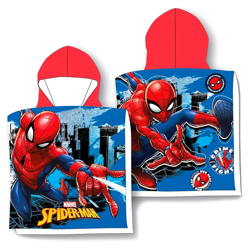 Marvel Spiderman microfibre poncho towel termékfotó