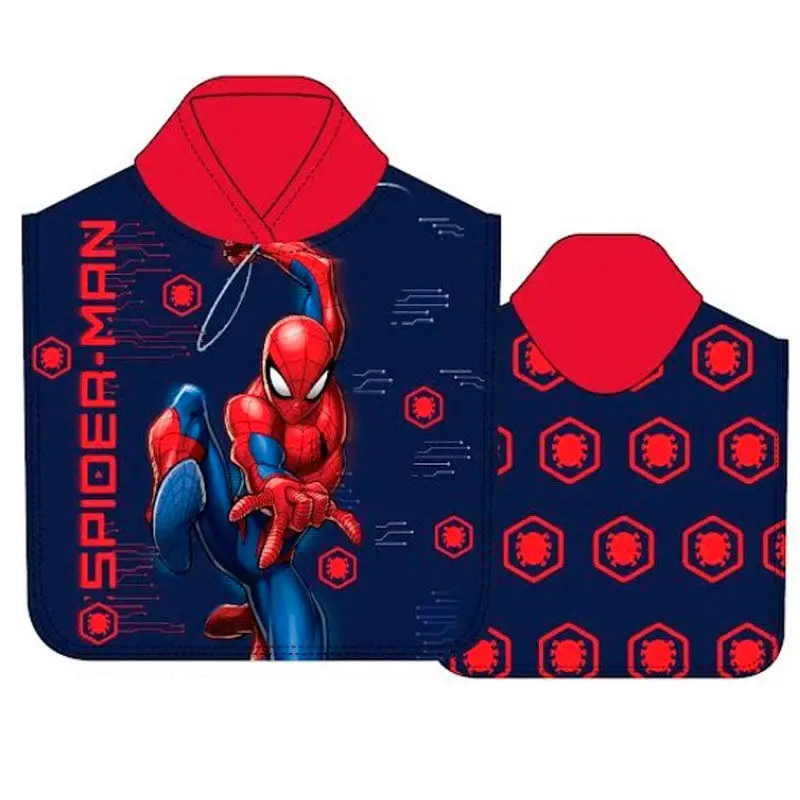 Marvel Spiderman microfibre poncho towel termékfotó