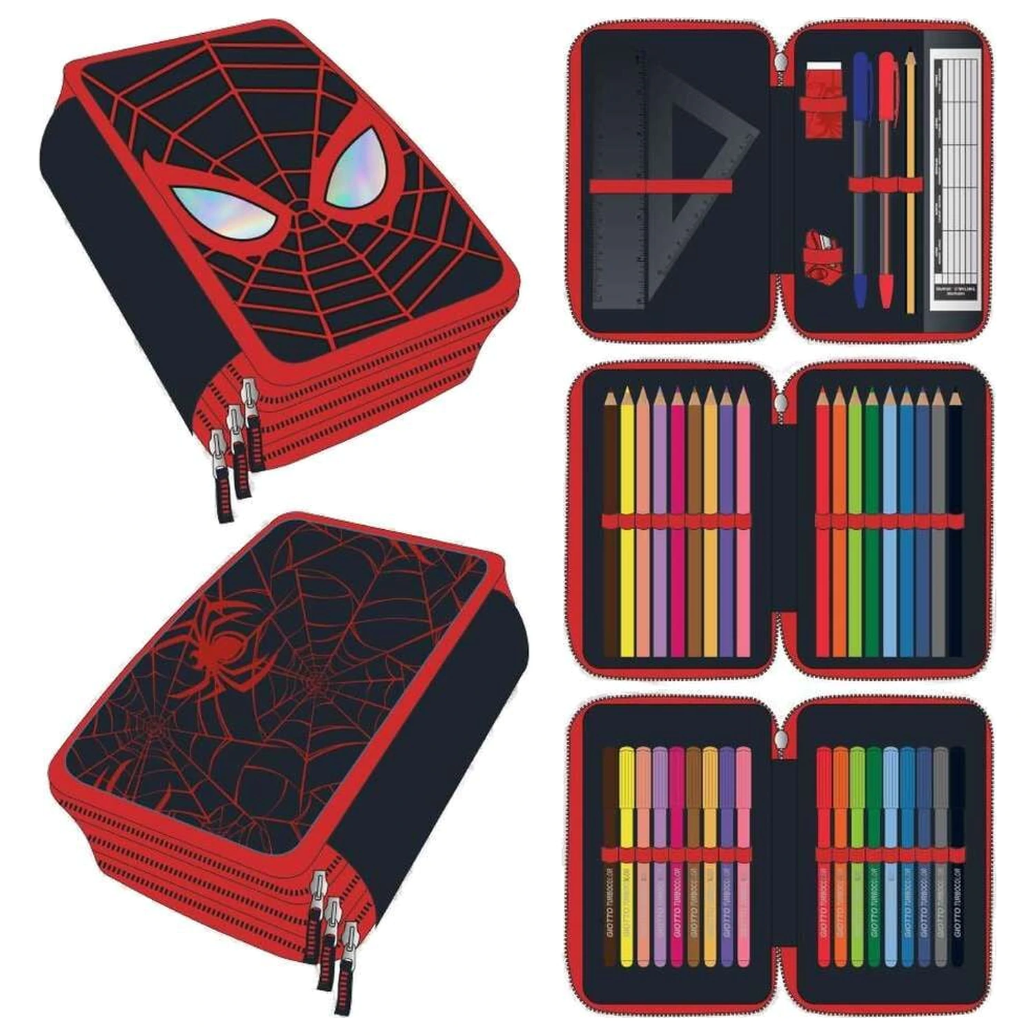 Marvel Spiderman Miles Morales triple pencil case product photo