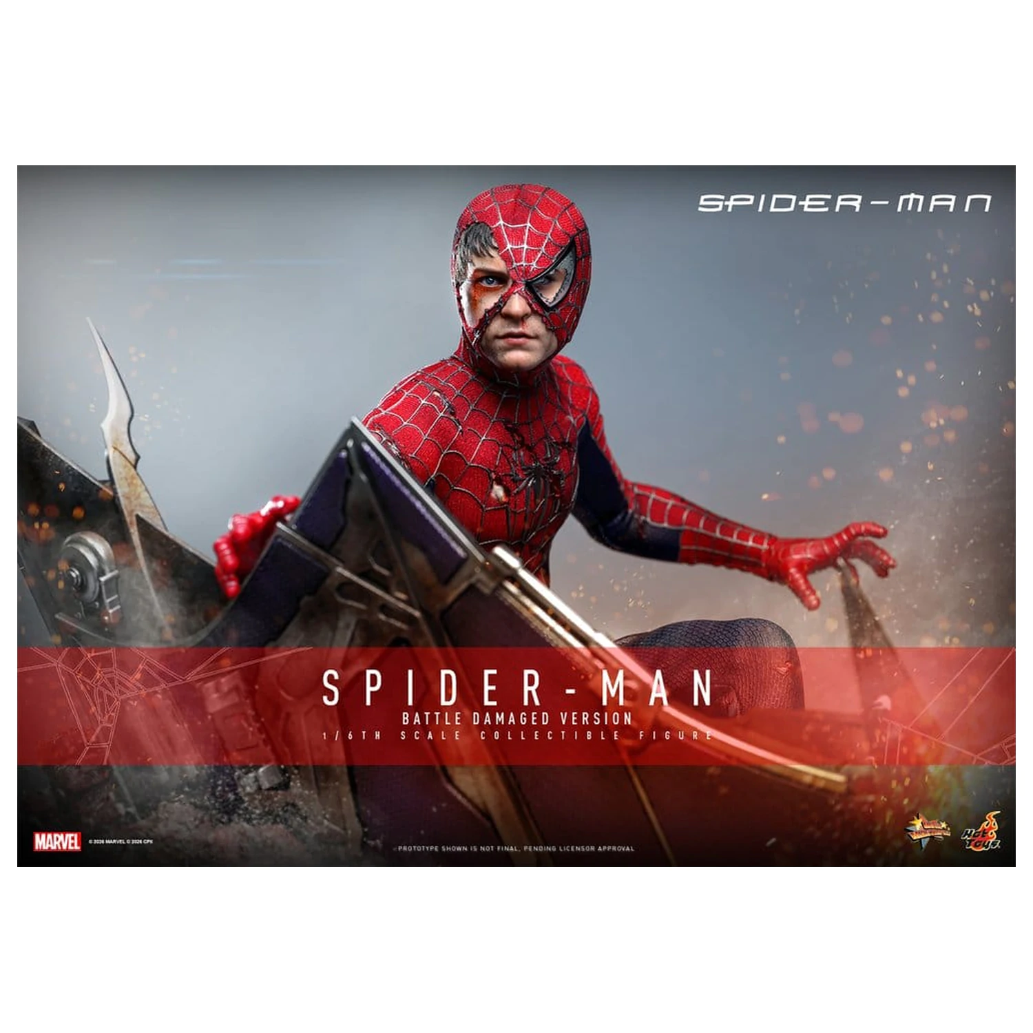 Spider-Man Movie Masterpiece Action Figure 1/6 Spider-Man (Battle Damaged Version) 30 cm product photo