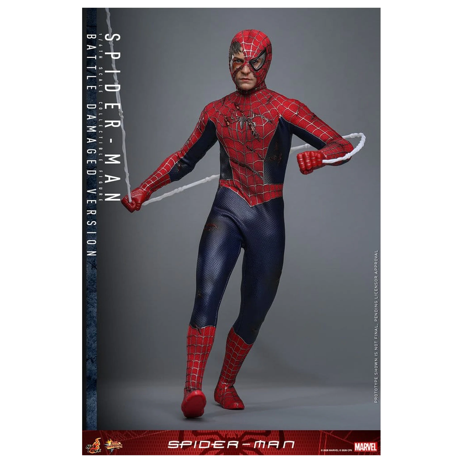 Spider-Man Movie Masterpiece Action Figure 1/6 Spider-Man (Battle Damaged Version) 30 cm product photo