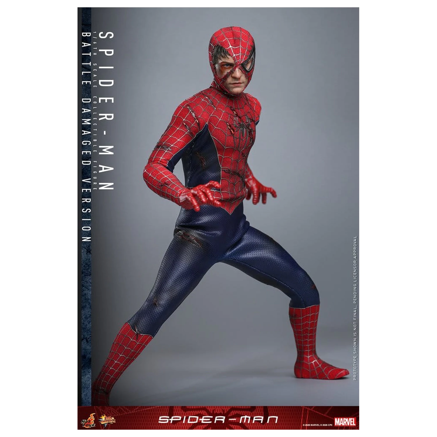 Spider-Man Movie Masterpiece Action Figure 1/6 Spider-Man (Battle Damaged Version) 30 cm product photo