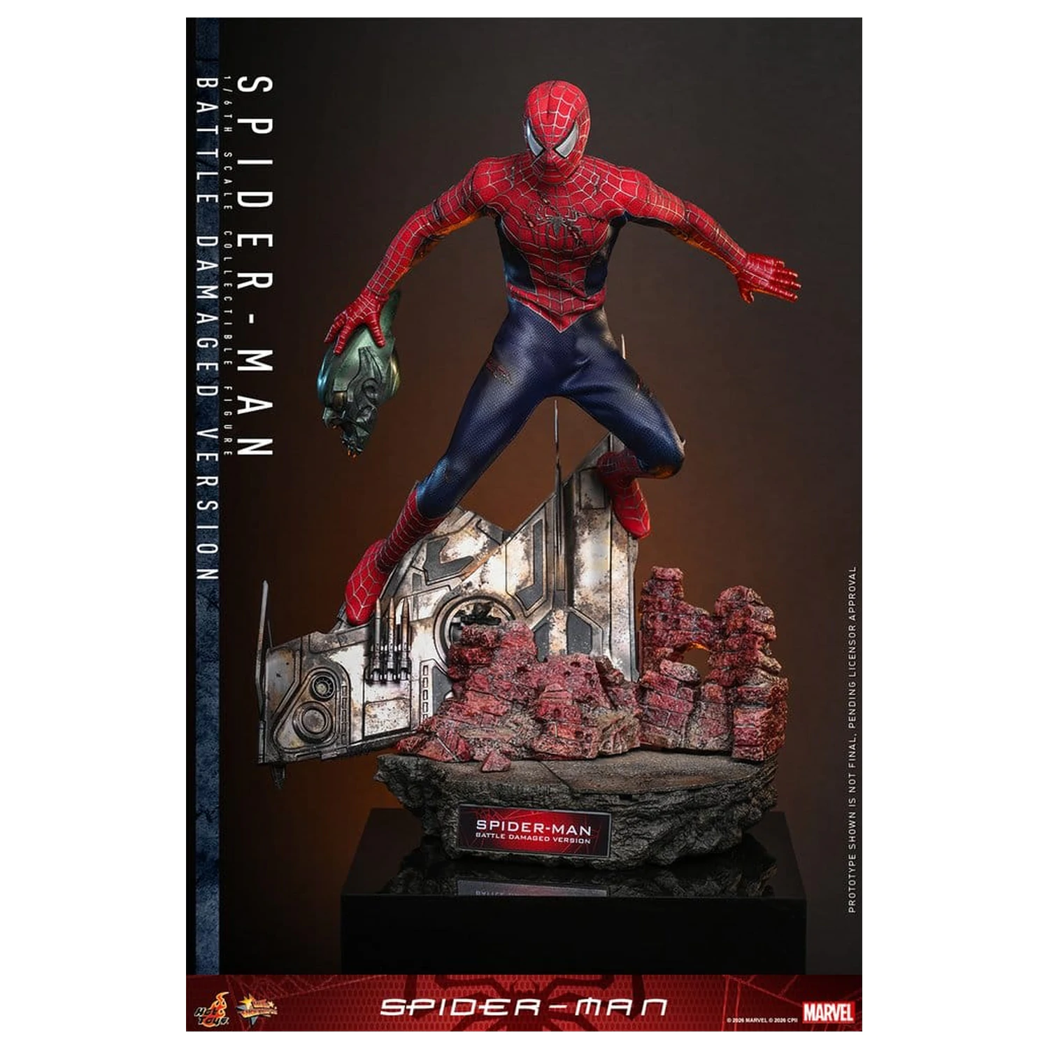 Spider-Man Movie Masterpiece Action Figure 1/6 Spider-Man (Battle Damaged Version) 30 cm product photo