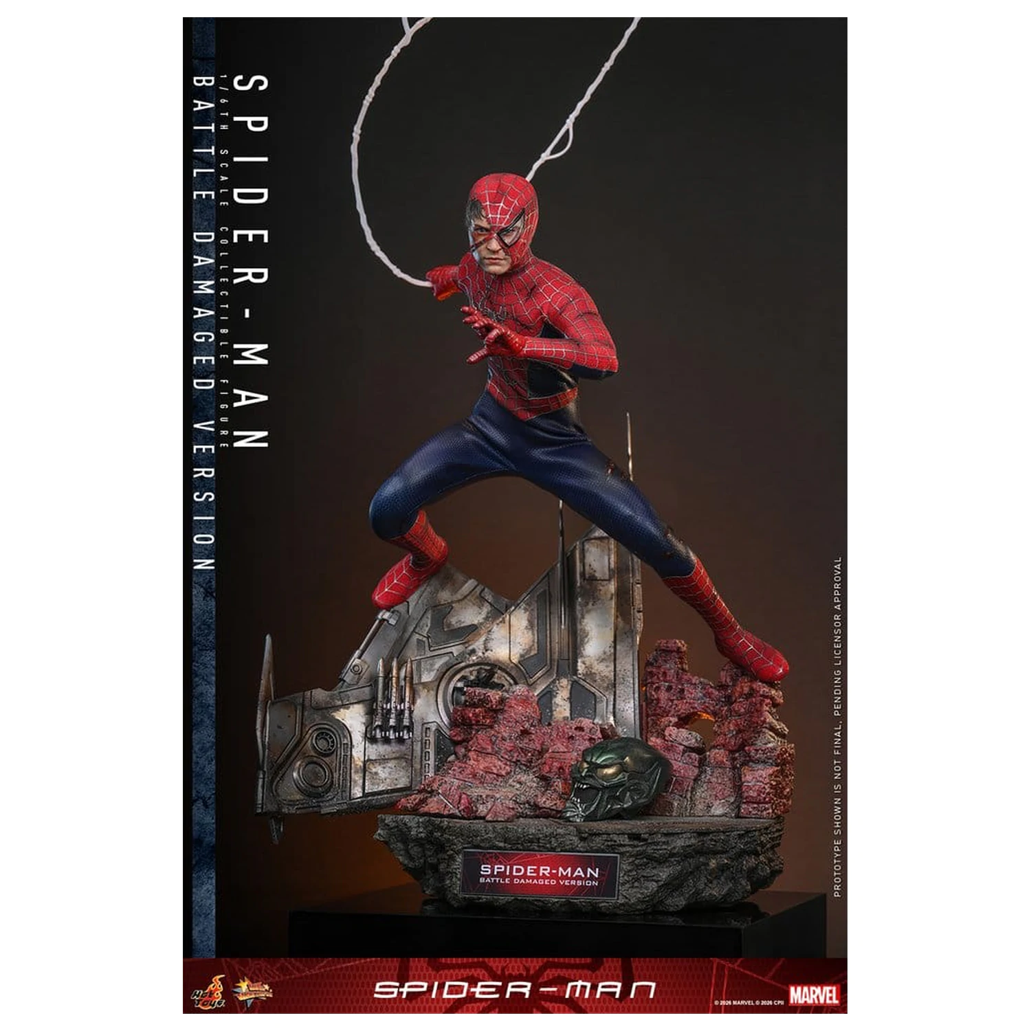Spider-Man Movie Masterpiece Action Figure 1/6 Spider-Man (Battle Damaged Version) 30 cm product photo