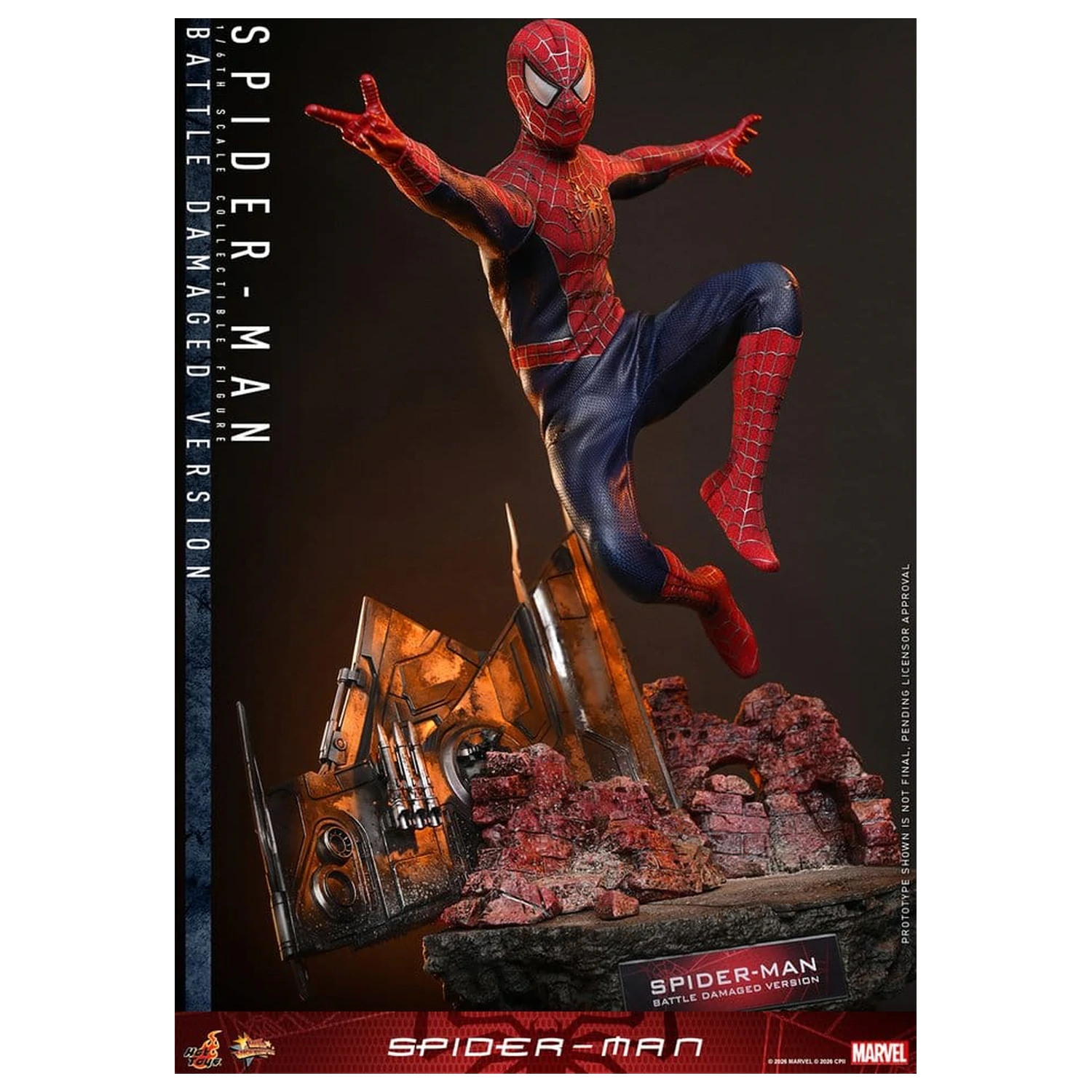 Spider-Man Movie Masterpiece Action Figure 1/6 Spider-Man (Battle Damaged Version) 30 cm product photo