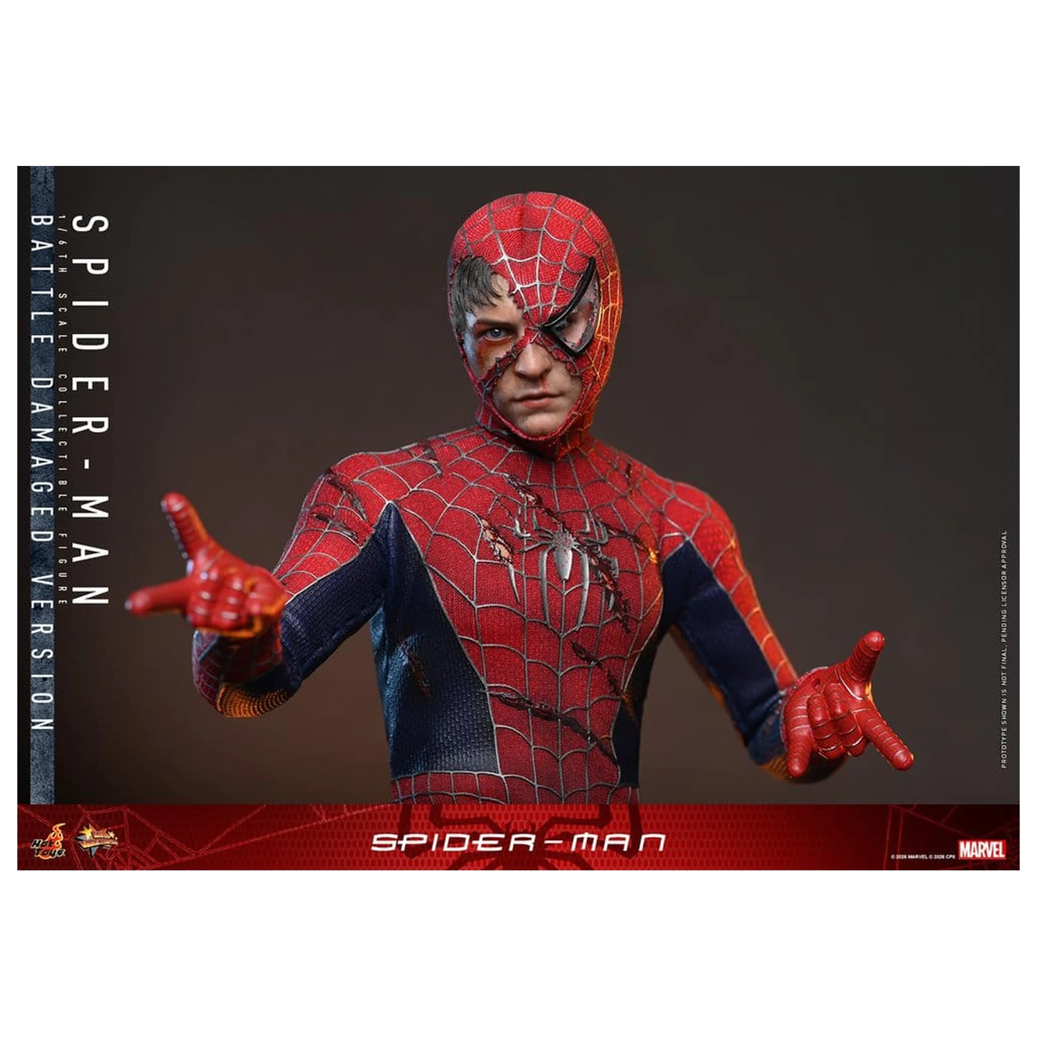 Spider-Man Movie Masterpiece Action Figure 1/6 Spider-Man (Battle Damaged Version) 30 cm product photo