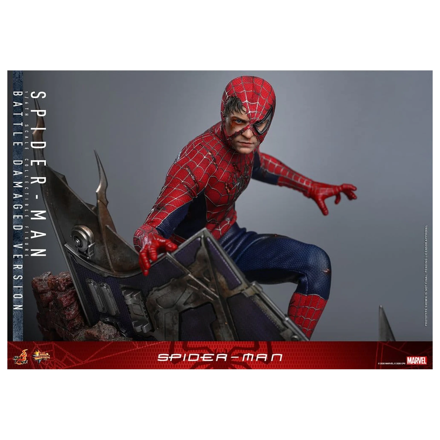 Spider-Man Movie Masterpiece Action Figure 1/6 Spider-Man (Battle Damaged Version) 30 cm product photo