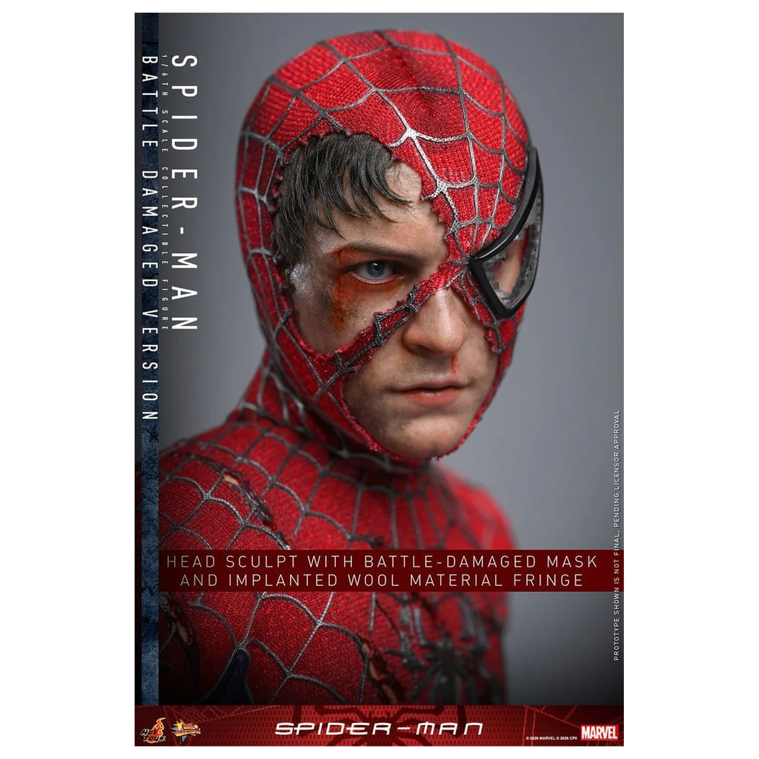 Spider-Man Movie Masterpiece Action Figure 1/6 Spider-Man (Battle Damaged Version) 30 cm product photo
