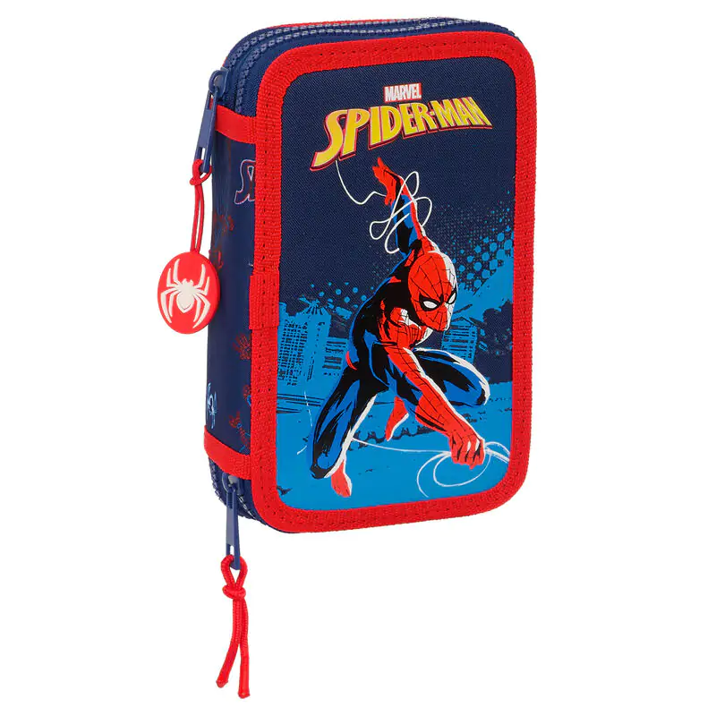 Marvel Spiderman Neon double pencil case 28pcs product photo