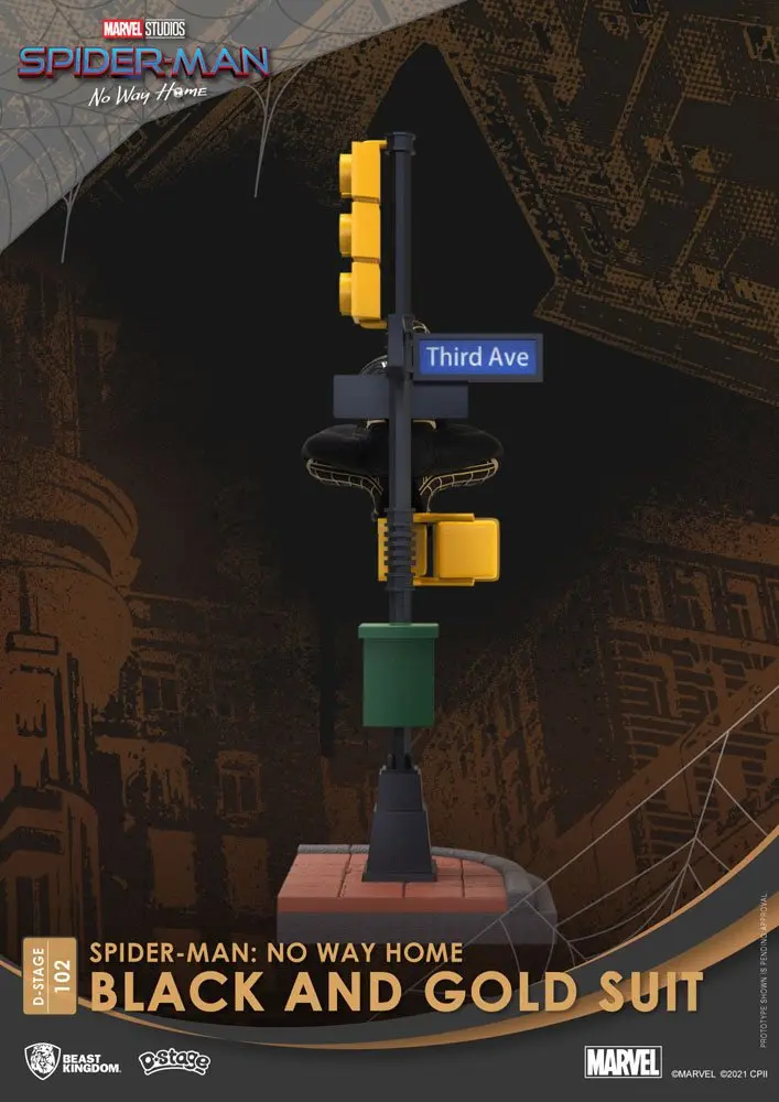 Spider-Man: No Way Home D-Stage PVC Diorama Spider-Man Black and Gold Suit 25 cm product photo