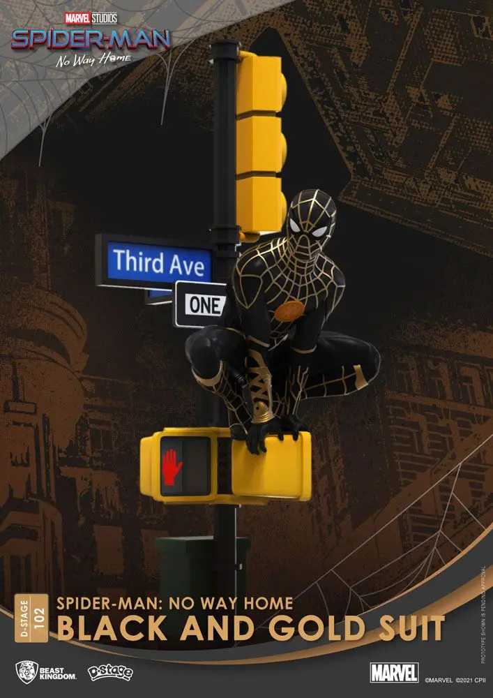 Spider-Man: No Way Home D-Stage PVC Diorama Spider-Man Black and Gold Suit 25 cm product photo