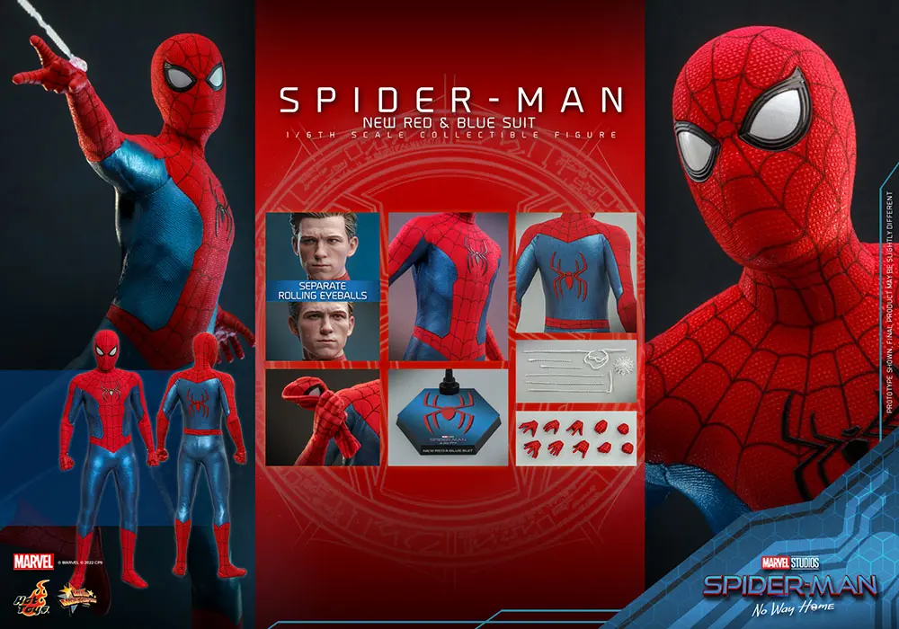 Spider-Man: No Way Home Movie Masterpiece Action Figure 1/6 Spider-Man (New Red and Blue Suit) 28 cm product photo