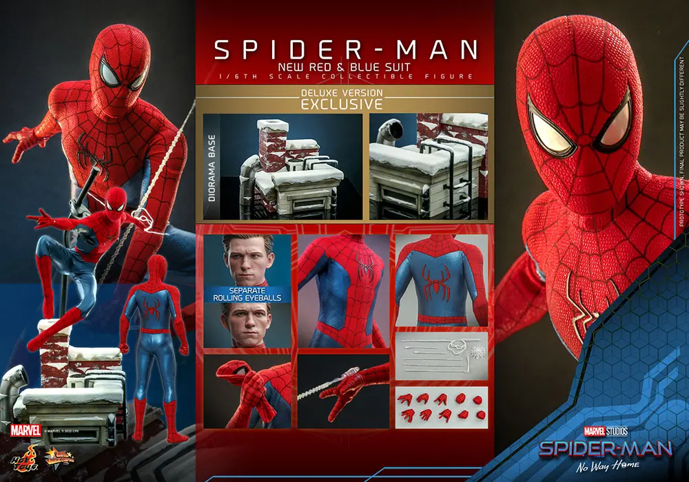 Spider-Man: No Way Home Movie Masterpiece Action Figure 1/6 Spider-Man (New Red and Blue Suit) (Deluxe Version) 28 cm product photo