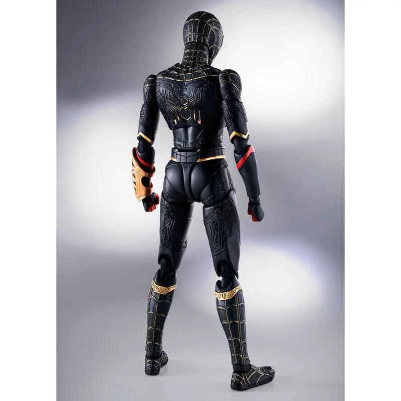 Spider-Man: No Way Home S.H. Figuarts Action Figure Spider-Man Black &amp; Gold Suit (Special Set) 15 cm product photo