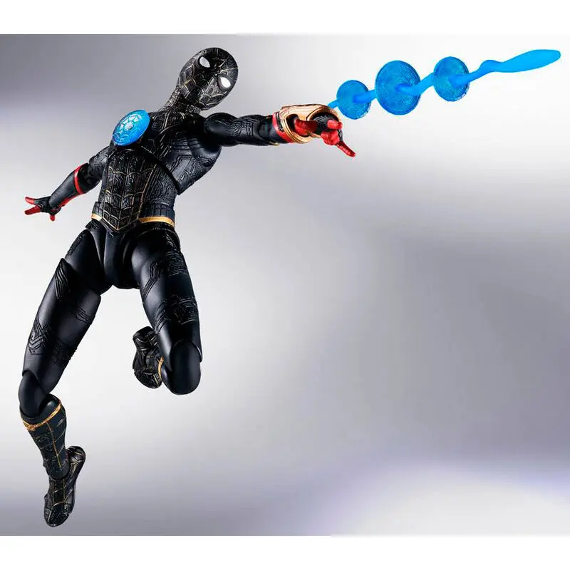 Spider-Man: No Way Home S.H. Figuarts Action Figure Spider-Man Black &amp; Gold Suit (Special Set) 15 cm product photo