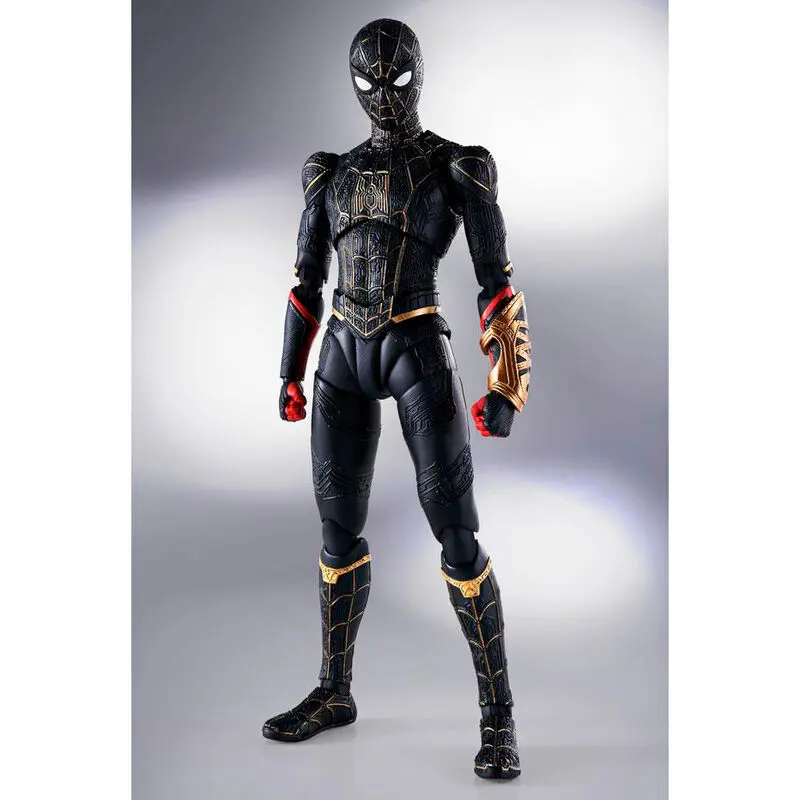 Spider-Man: No Way Home S.H. Figuarts Action Figure Spider-Man Black &amp; Gold Suit (Special Set) 15 cm product photo