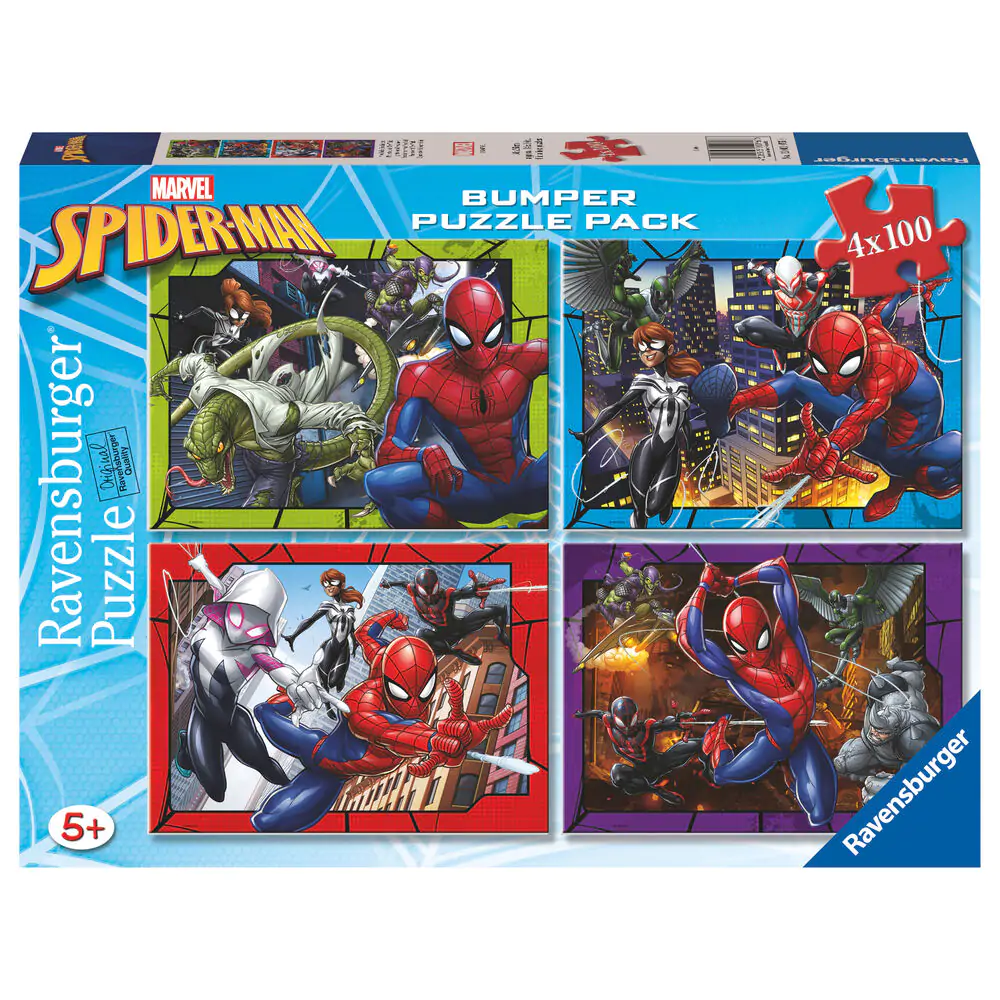 Marvel Spiderman puzzle 4x100pcs product photo