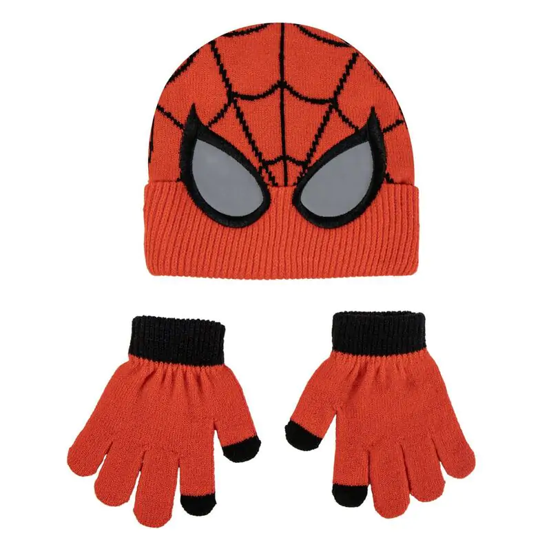 Marvel Spiderman hat and gloves set product photo