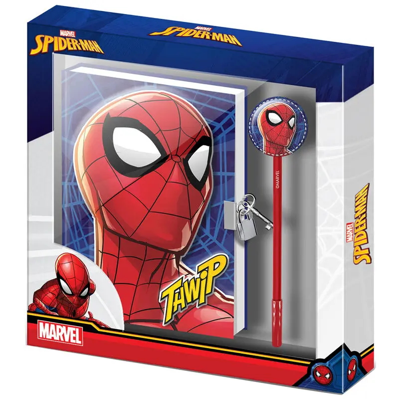 Marvel Spiderman Sides set diary + pen product photo
