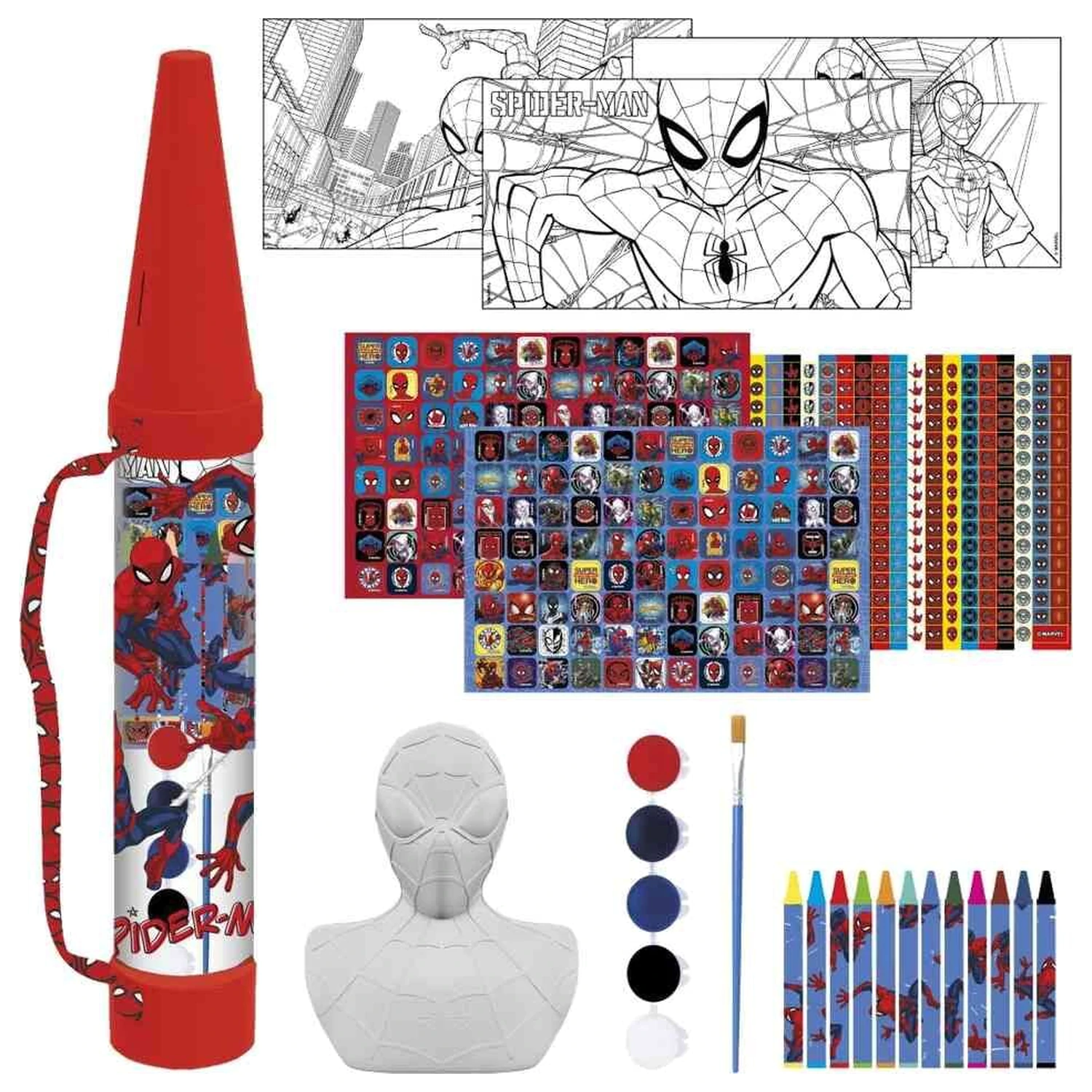 Marvel Spiderman pencil colouring set product photo