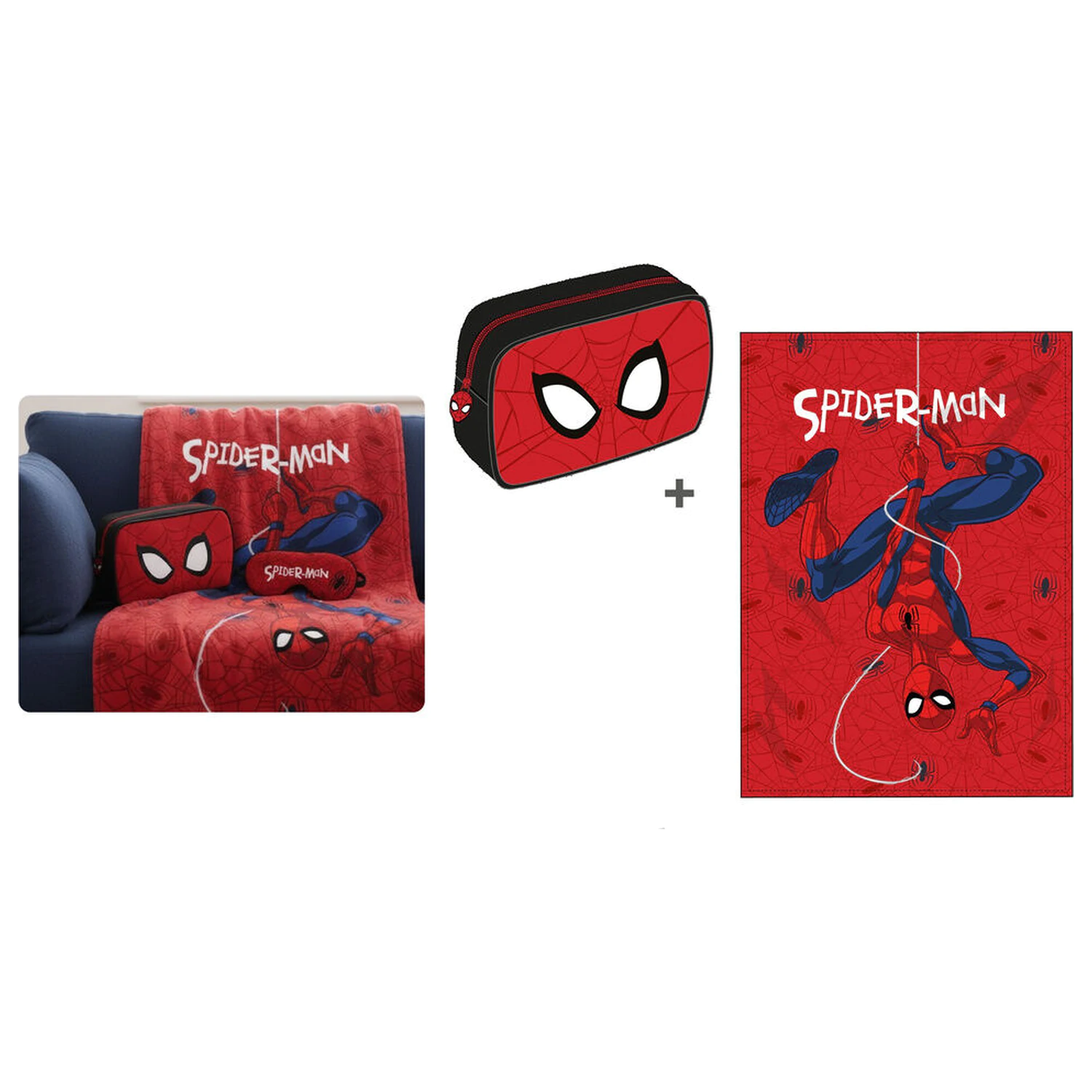 Marvel Spiderman set blanket + case 100x140cm product photo