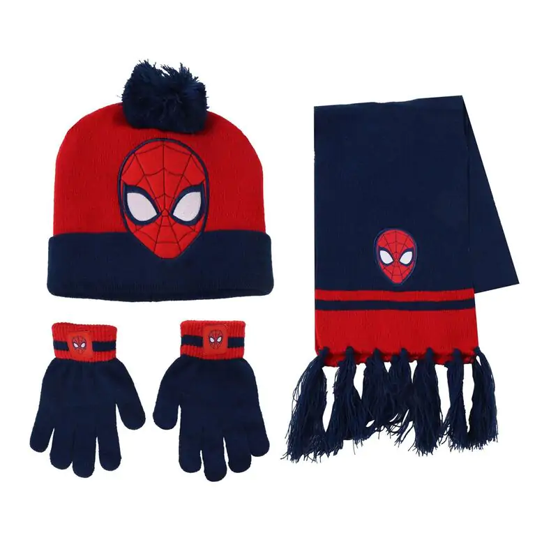 Marvel Spiderman winter set snood hat gloves product photo